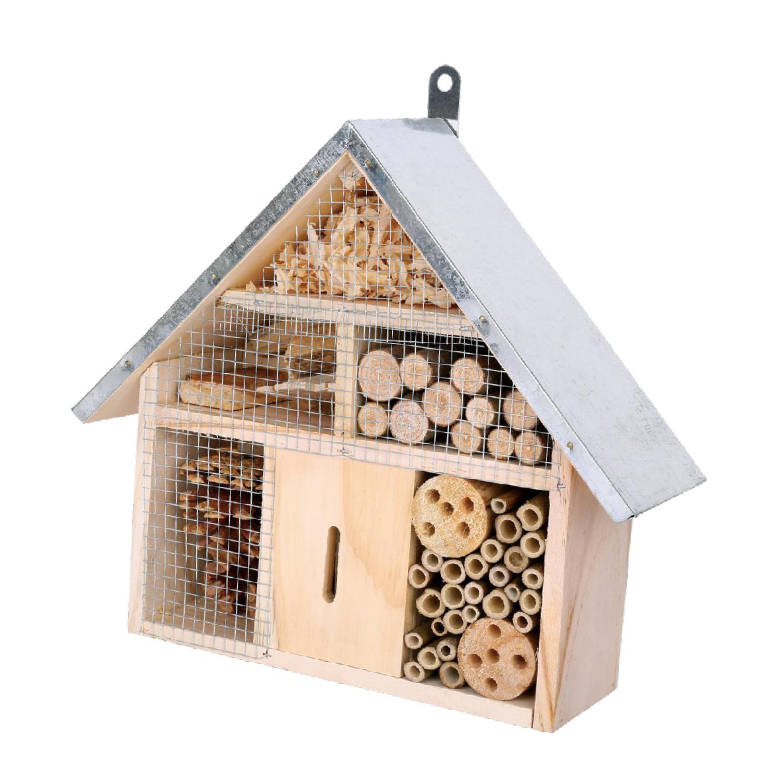 Insect Hotel Wood - Garden Bee House Wooden Hanging Hotel