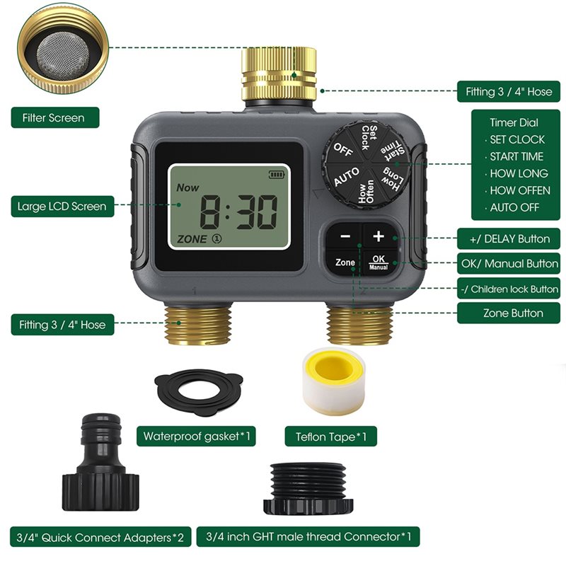 AY14 -Dual Outlets Automatic I - Smart Garden Timer recension och pris