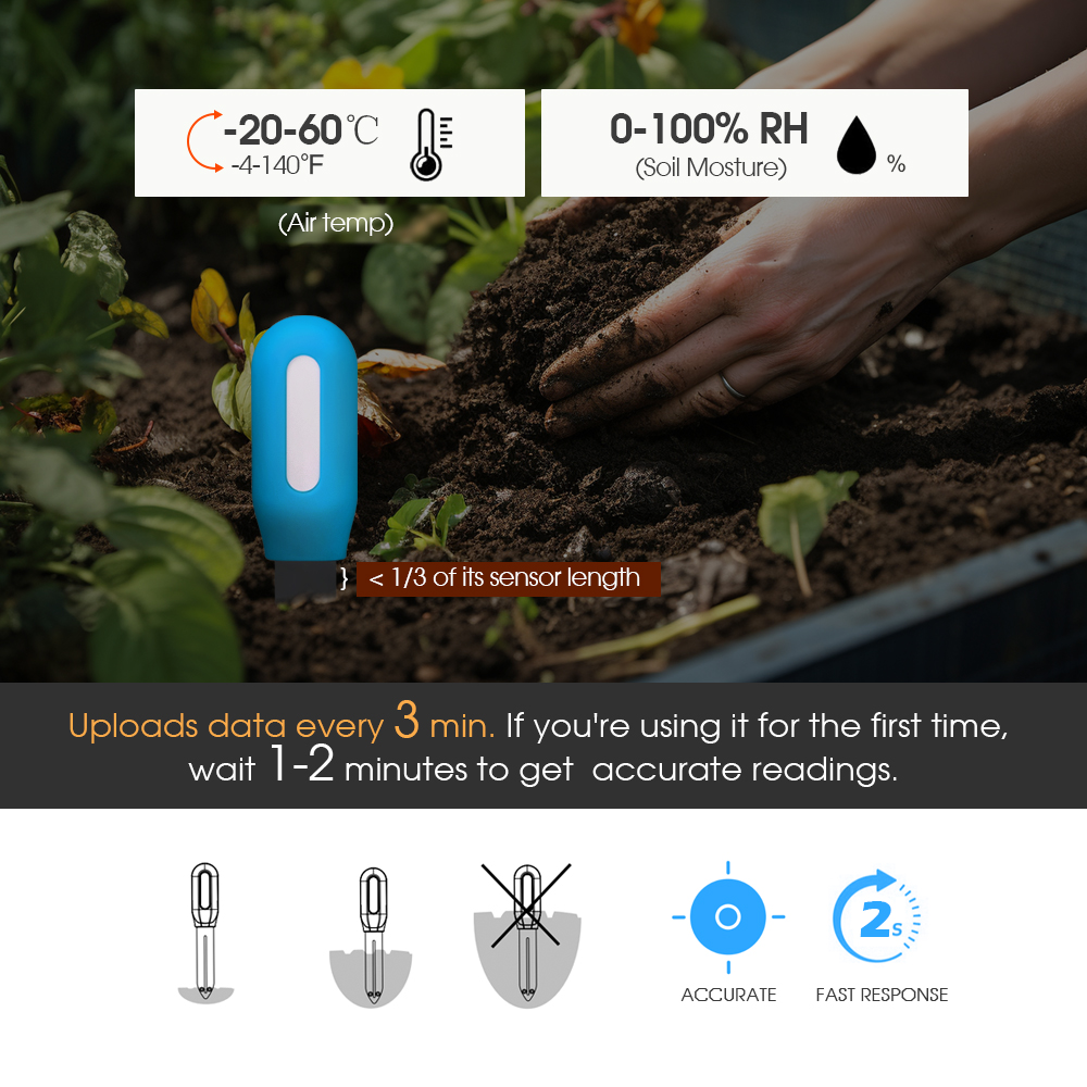 Smart Zigbee Soil Sensor for H - Smart Garden Devices recension och pris