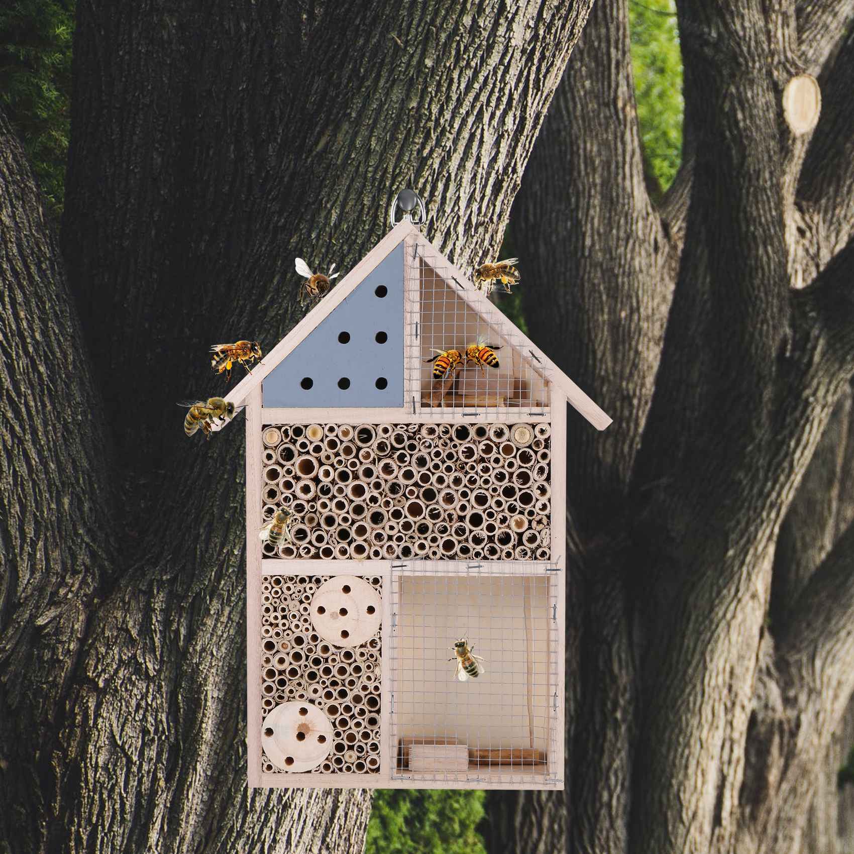 PZHI-Wooden Insect Hotel Bee H - Insect Hotel Wood recension och pris