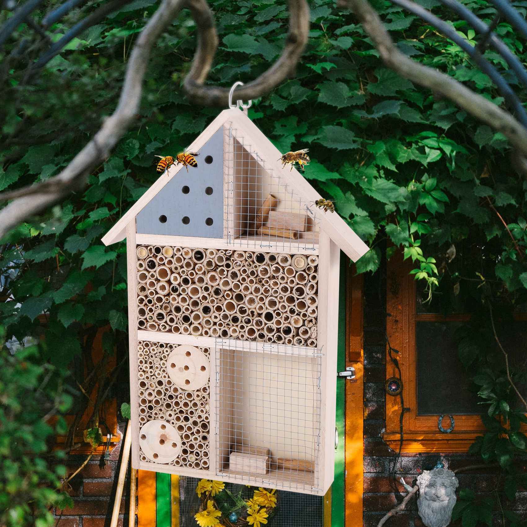 PZHI-Wooden Insect Hotel Bee H - Insect Hotel Wood recension och pris