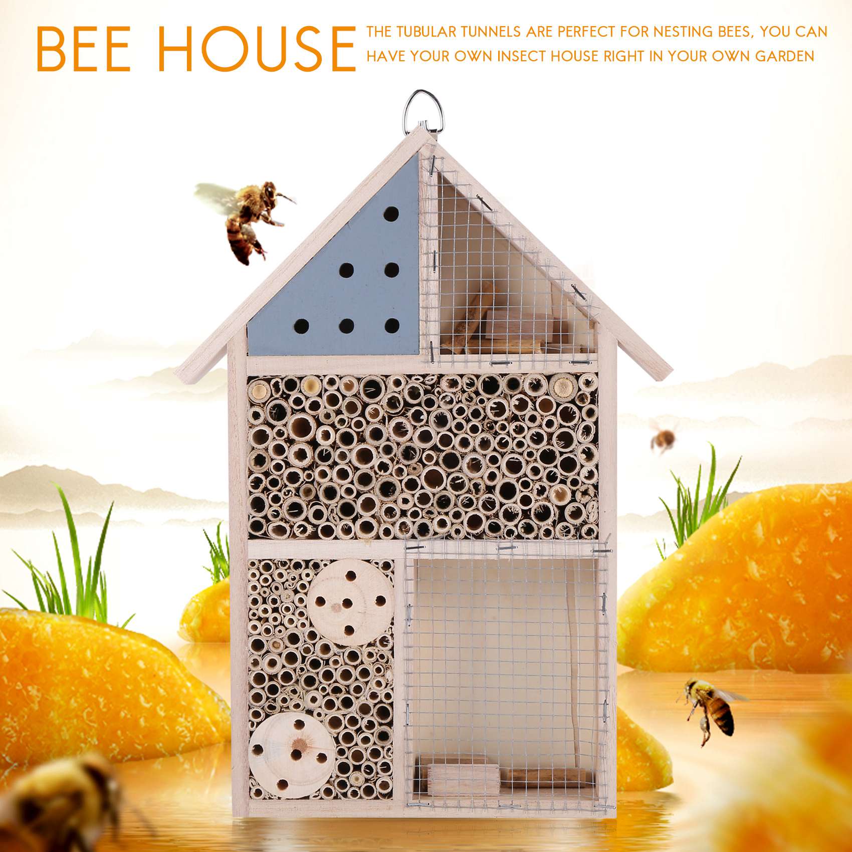 PZHI-Wooden Insect Hotel Bee H - Insect Hotel Wood recension och pris