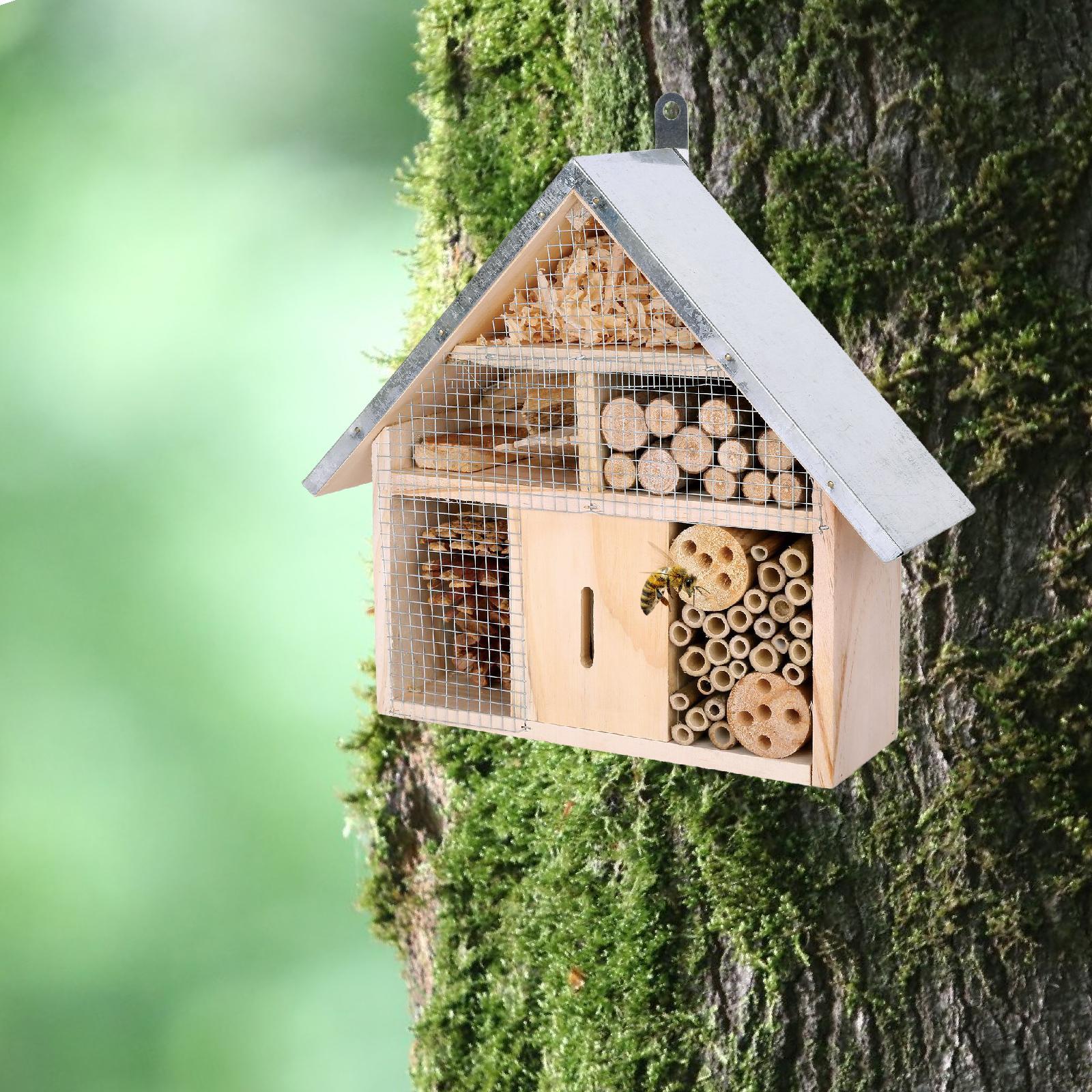 Garden Bee House Wooden Hangin - Insect Hotel Wood recension och pris