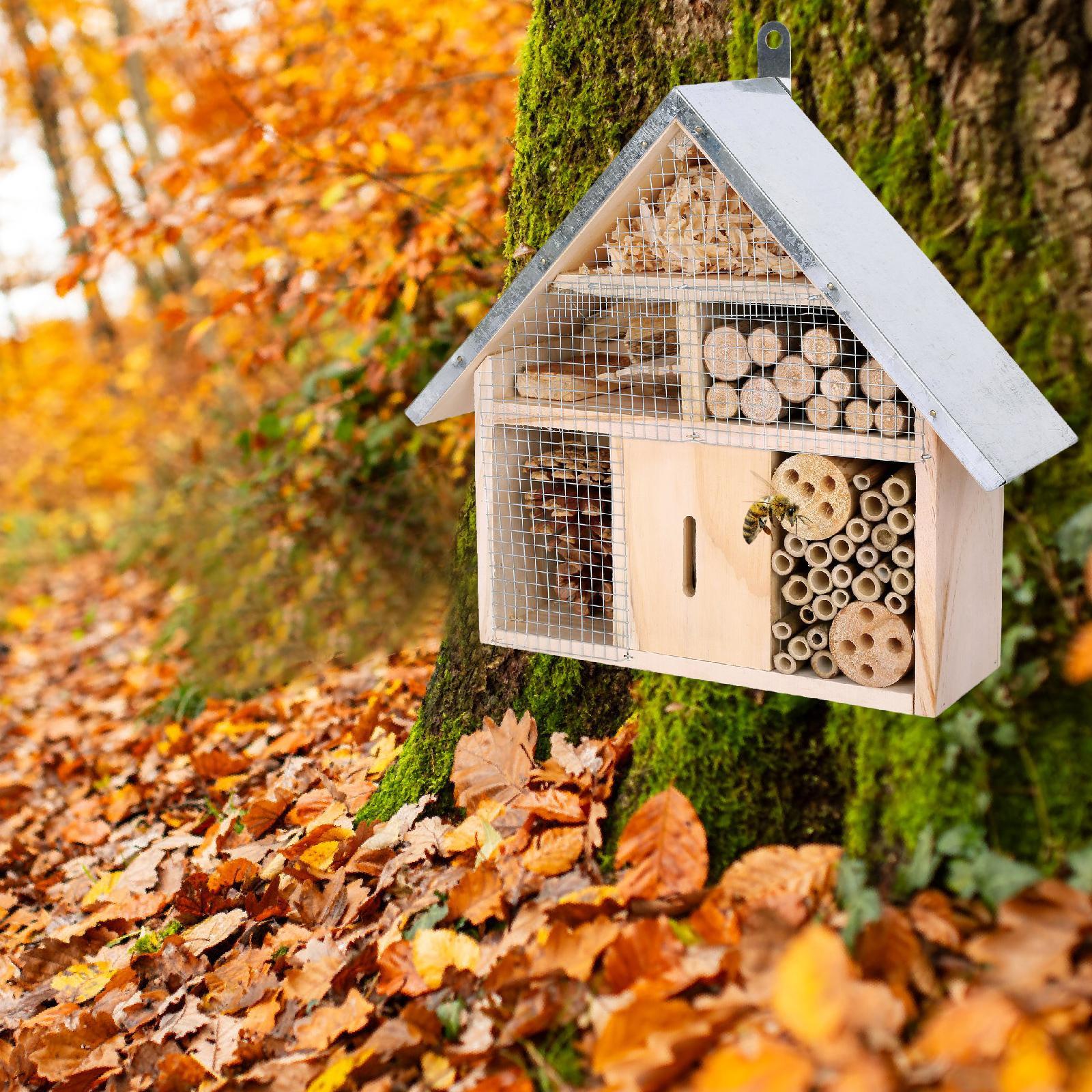 Garden Bee House Wooden Hangin - Insect Hotel Wood recension och pris
