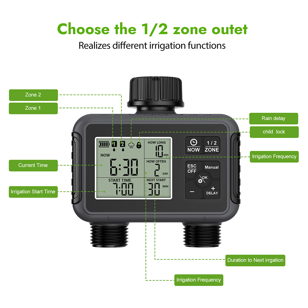 Dual Zone Independent Display  - Smart Garden Timer recension och pris