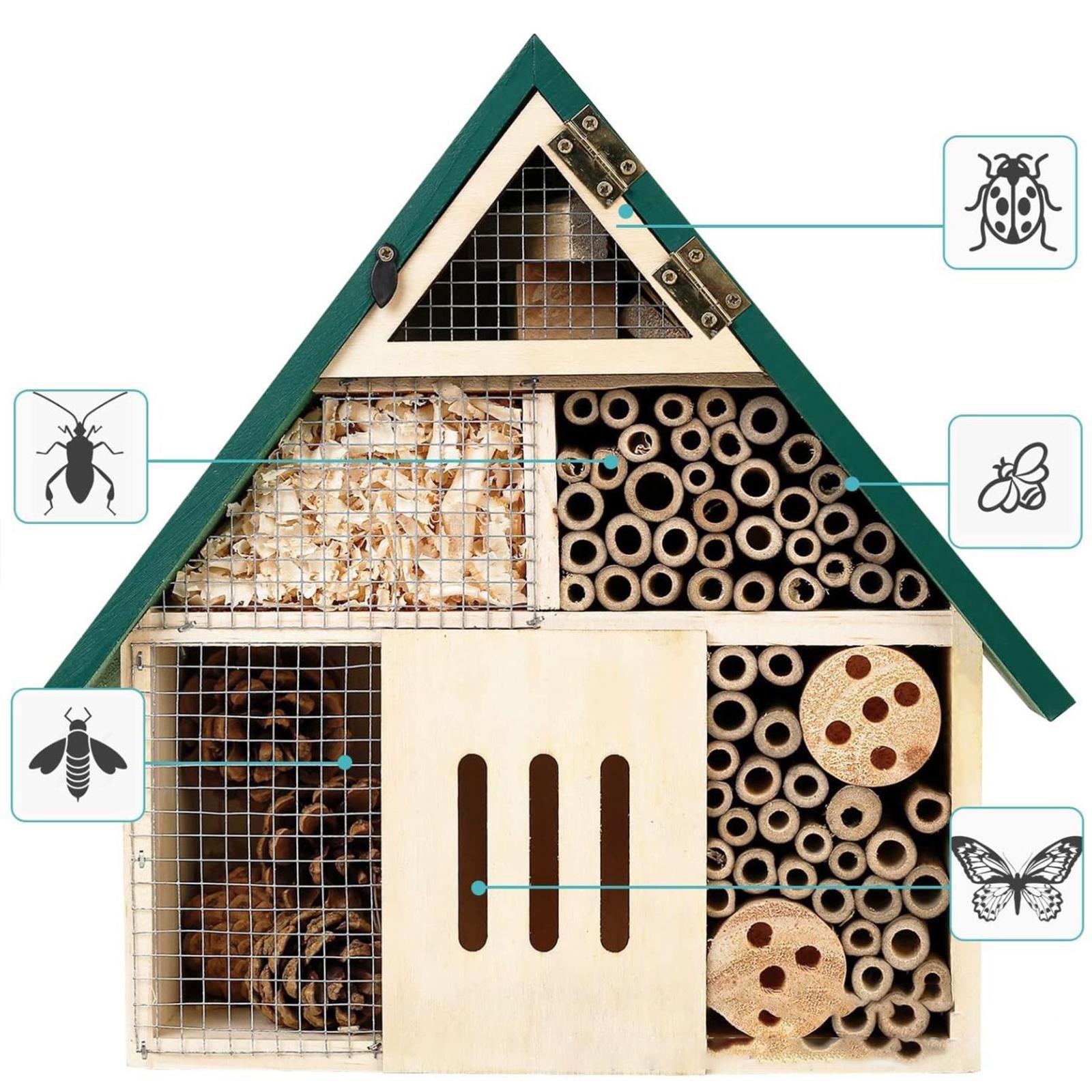 Bee Hotel Beneficial Bee Woode - Insect Hotel Wood recension och pris