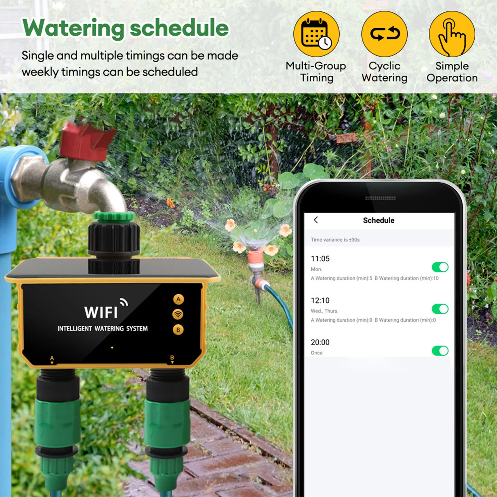Solar WiFi Smart Irrigation Ti - Smart Garden Timer recension och pris