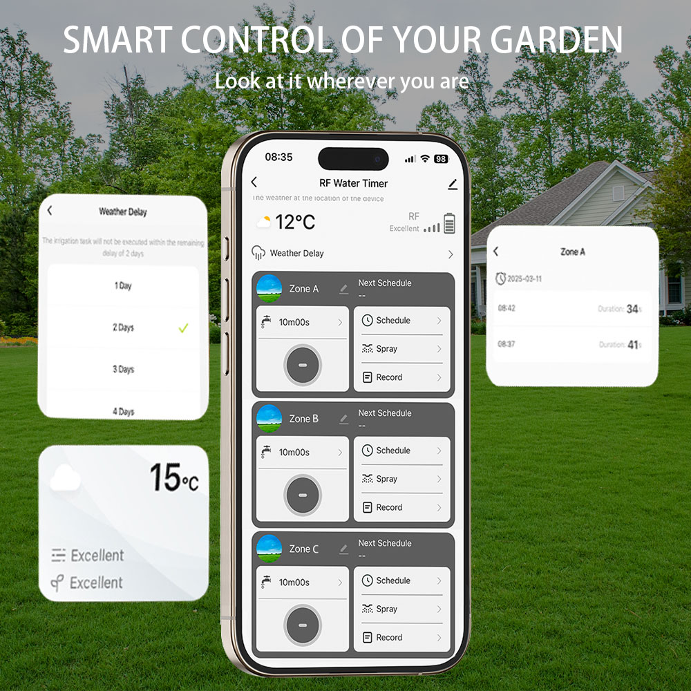Tuya Wifi+RF433 3-outlet Water - Smart Garden Timer recension och pris