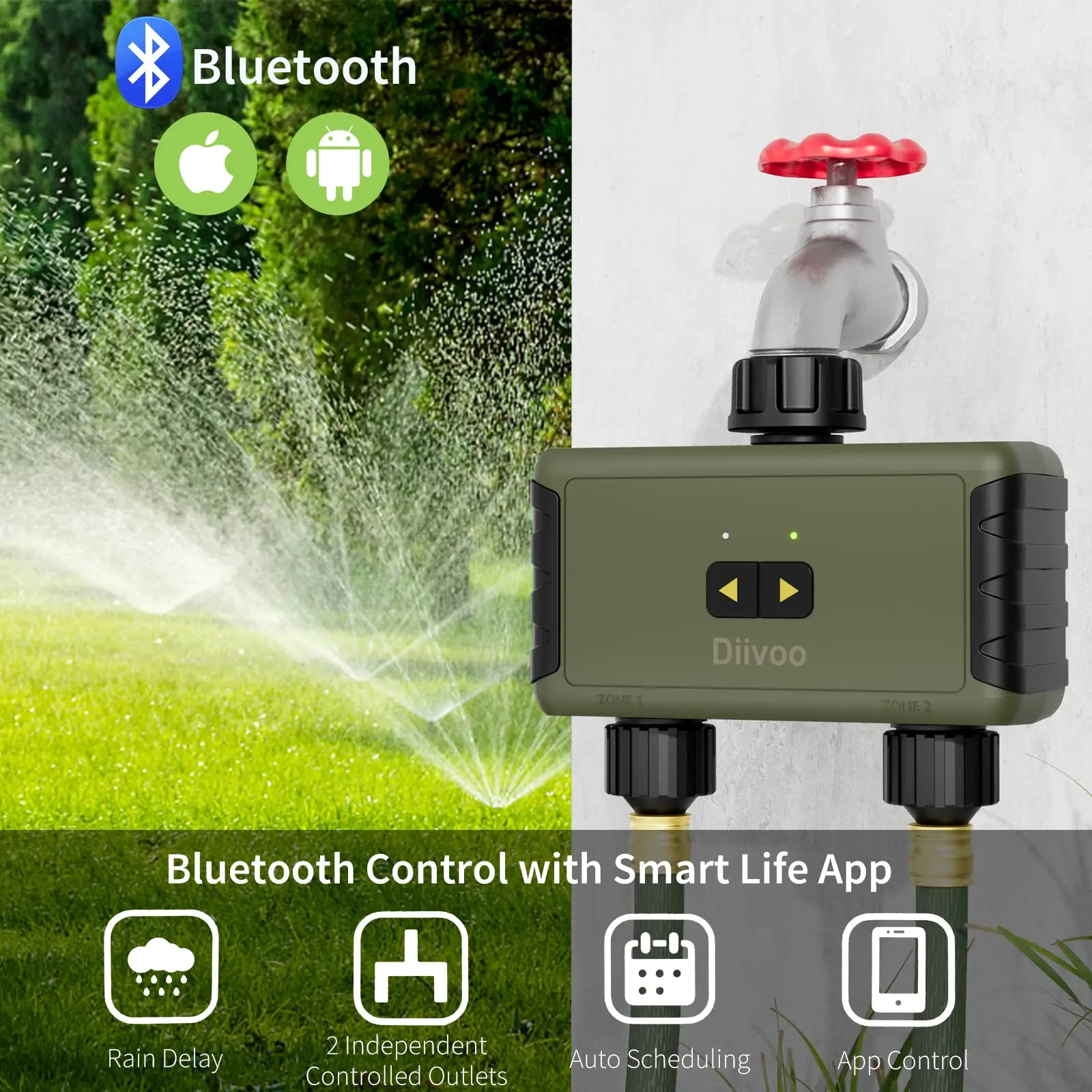 Diivoo Timed Sprinkler for Blu - Smart Garden Devices recension och pris