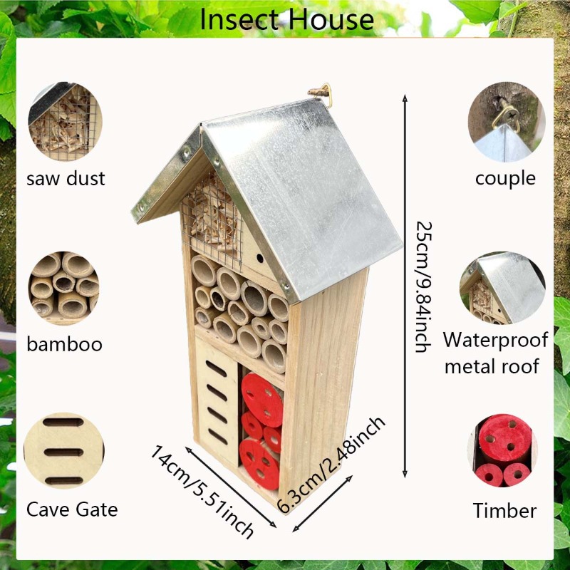 Insect House Wooden Insect Hot - Insect Hotel Wood recension och pris