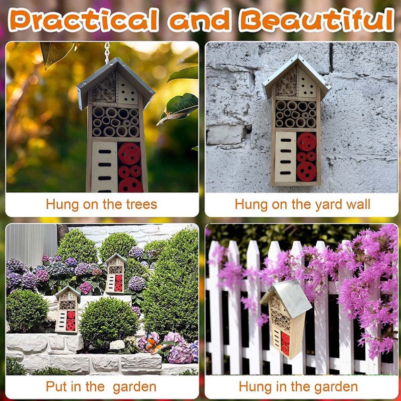 Insect House Wooden Insect Hot - Insect Hotel Wood recension och pris