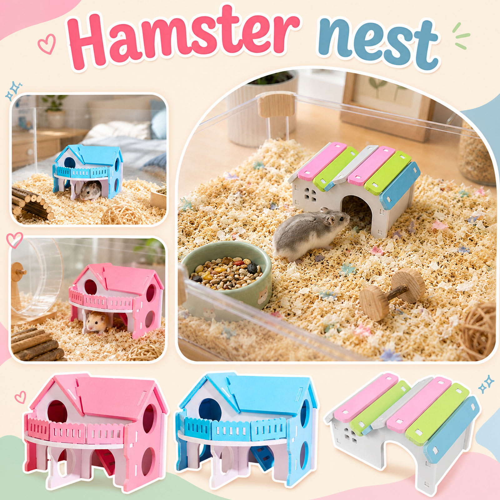 Cute Pet House Wooden Hamster  - Insect Hotel Wood recension och pris